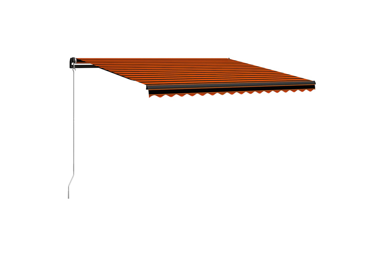 Vidaxl Manual Retractable Awning With Led 450x300 Cm Orange And Brown-2