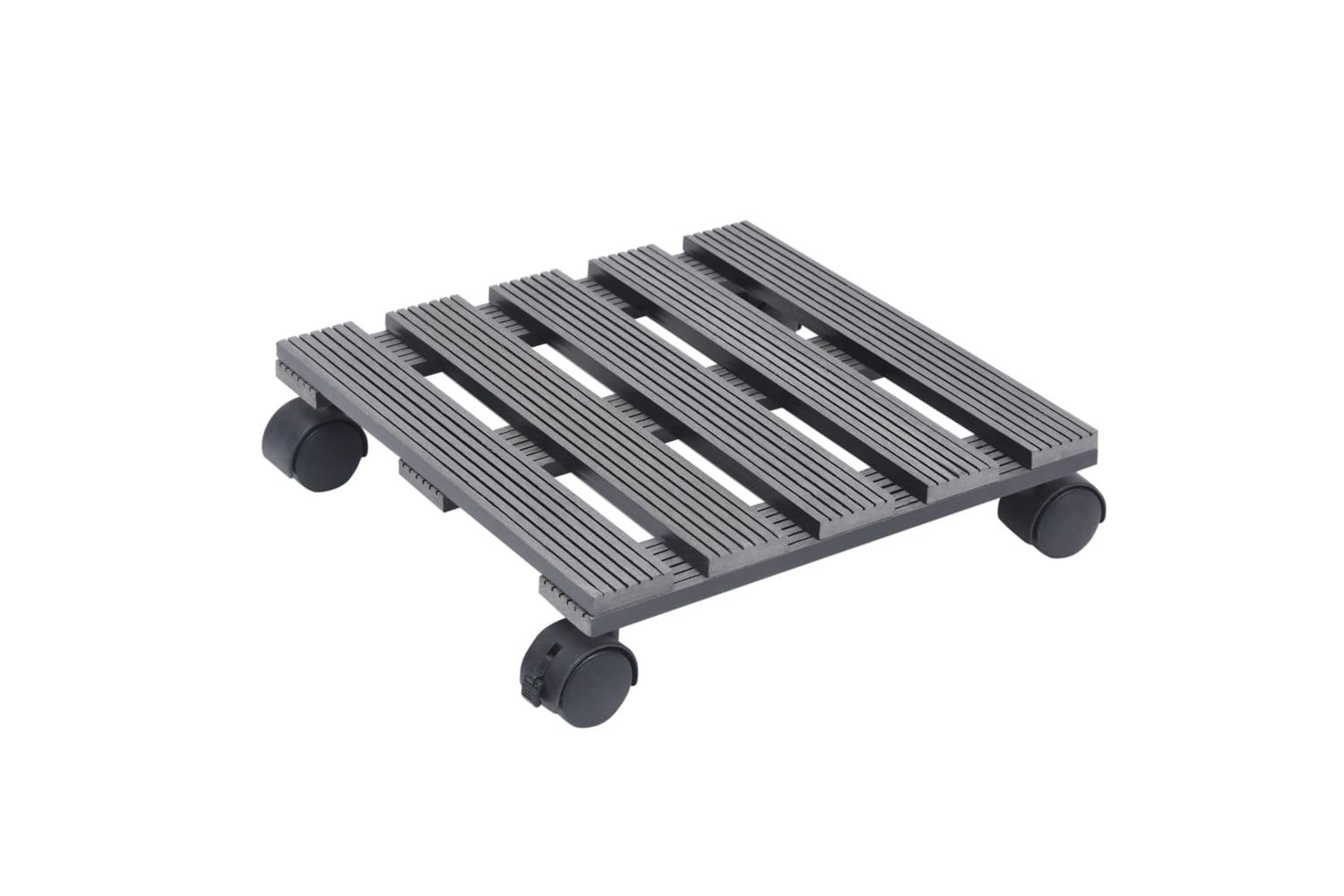 vidaXL 149034 Plant Trolleys 2 Pcs Grey 30x30x7.5cm Wpc-2