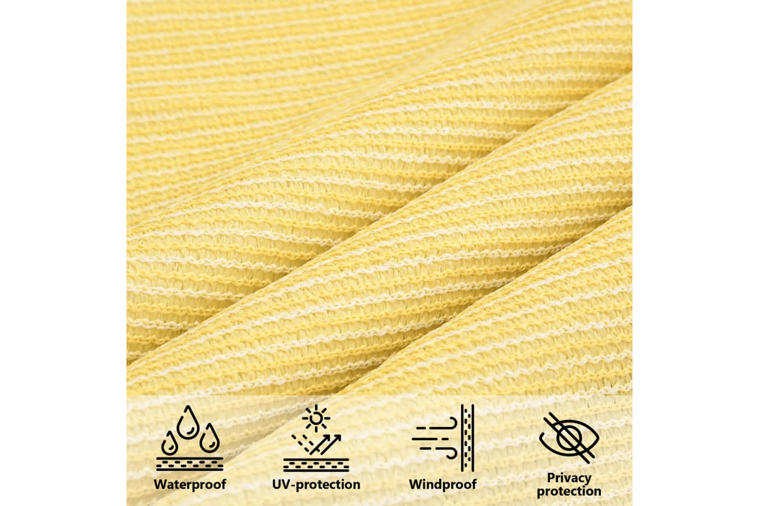 vidaXL 311148 Sunshade Sail 160 G/mÂ² Beige 4x4x4 M Hdpe-6
