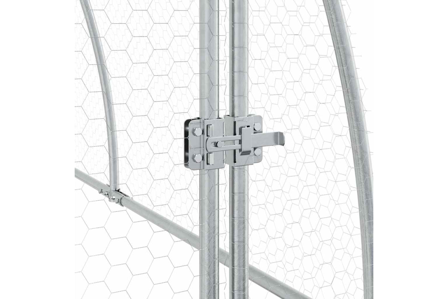 Vidaxl Chicken Cage Silver 300x105x120 Cm Galvanised Steel-8