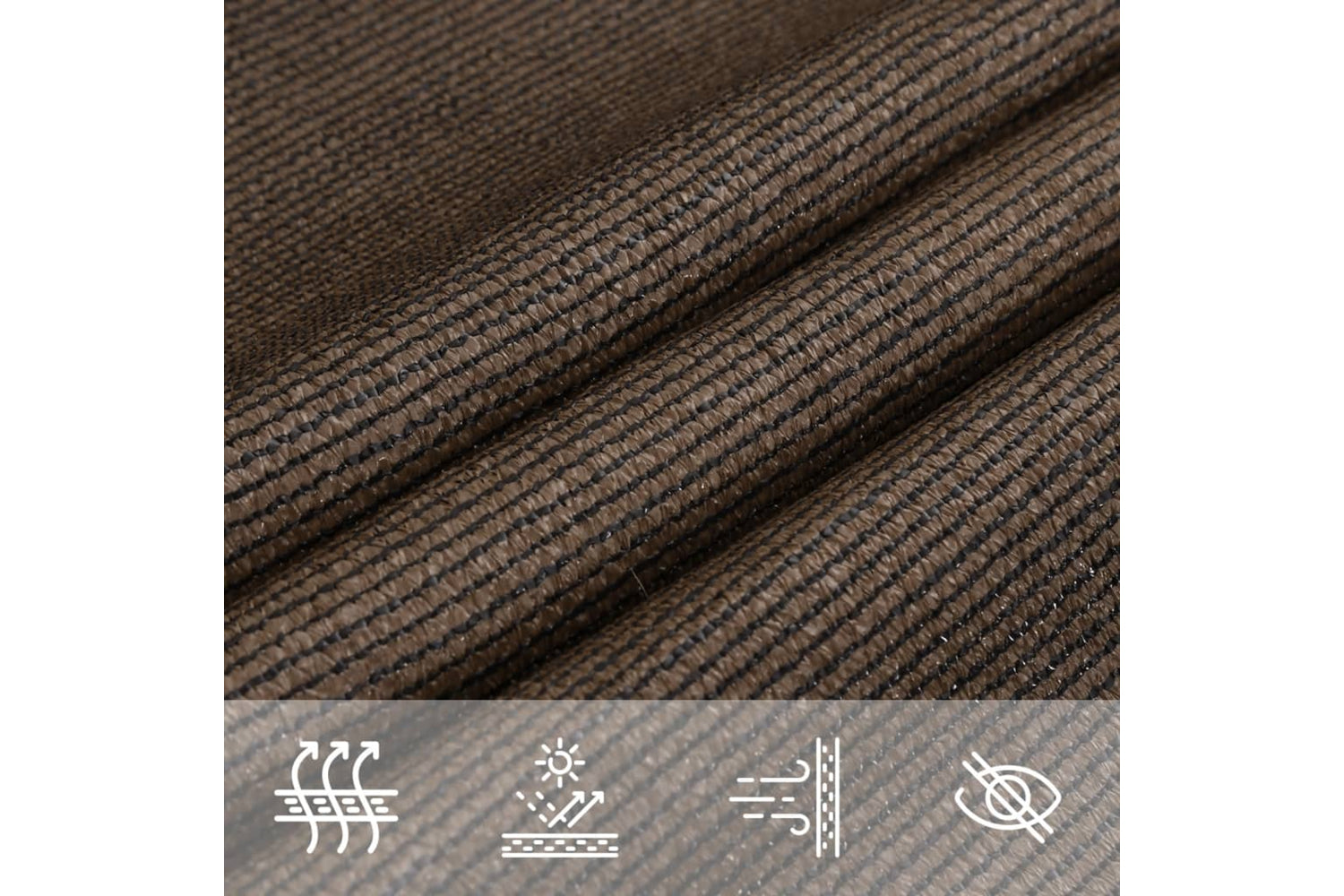 vidaXL 311768 Sunshade Sail 160 G/mÂ² Brown 2.5x2.5 M Hdpe-6