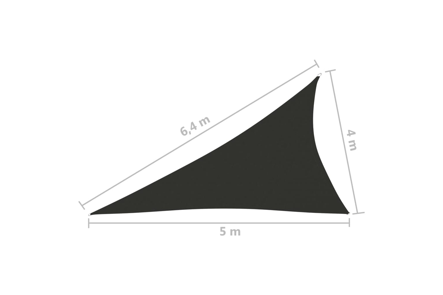 Vidaxl 135129 Sunshade Sail Oxford Fabric Triangular 4x5x6.4 M Anthracite-6