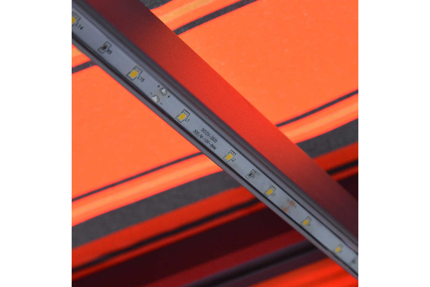 Vidaxl Manual Retractable Awning With Led 350x250 Cm Orange And Brown-6