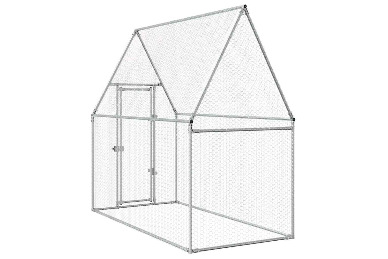 Vidaxl Chicken Cage Silver 200x100x190 Cm Galvanised Steel-7
