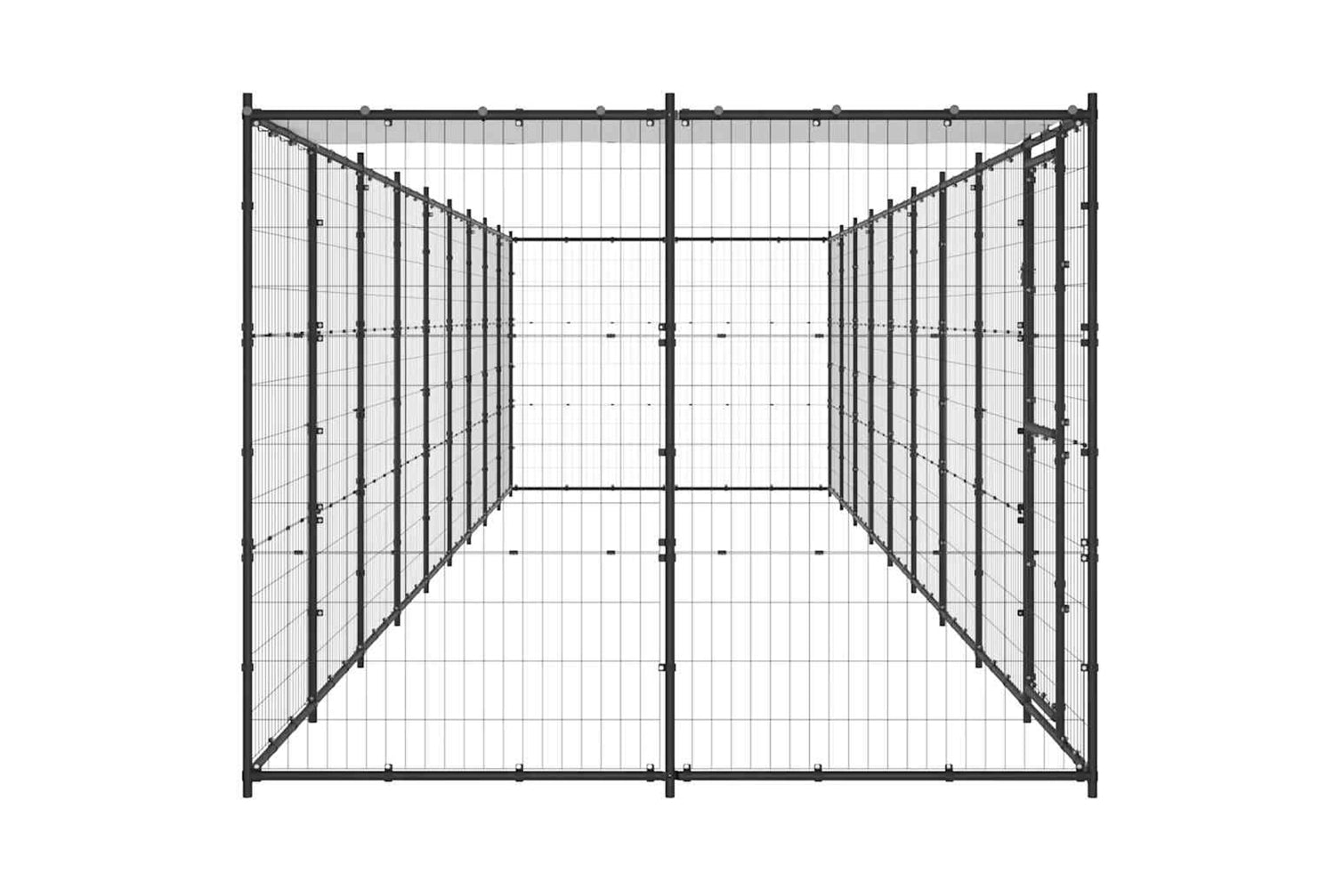 Vidaxl 3082296 Outdoor Dog Kennel Steel With Roof 21.78 M2-4