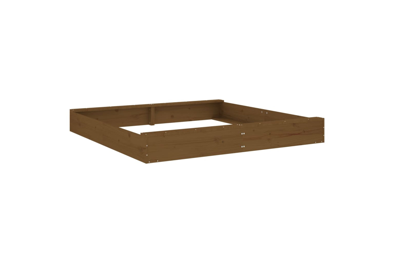 vidaXL 825040 Sandbox With Seats Honey Brown Square Solid Wood Pine-5