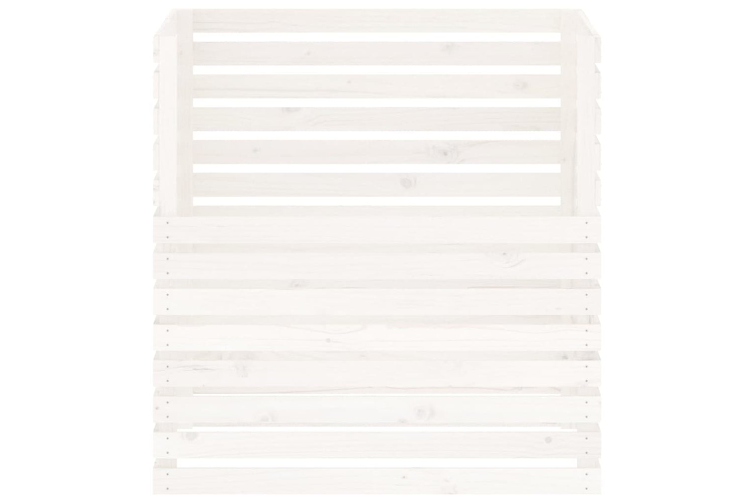 vidaXL 822193 Composter White 100x100x102cm Solid Wood Pine-4