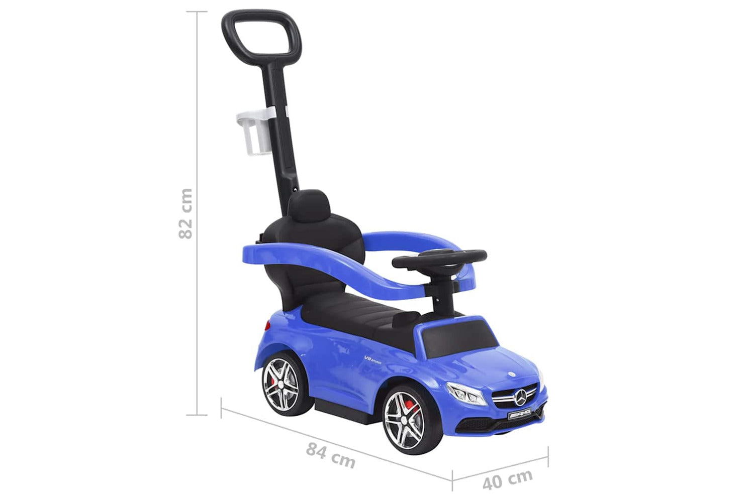 Vidaxl Push Walk Car Mercedes-benz C63 | Blue-9