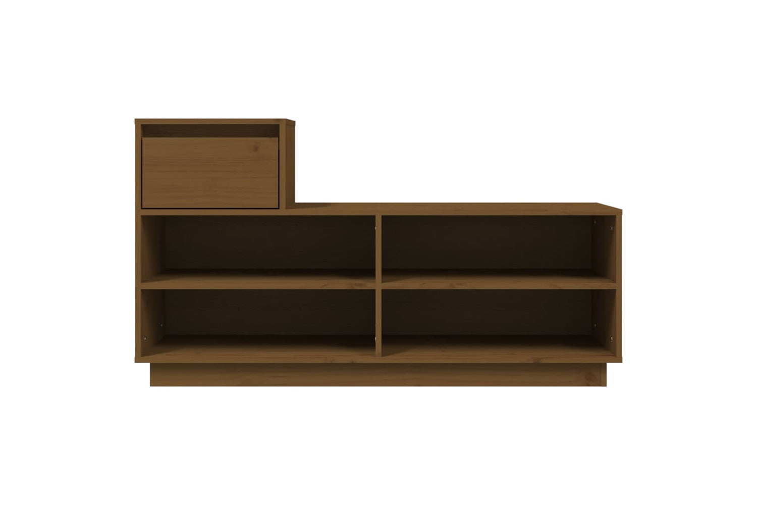 vidaXL 814452 Shoe Cabinet Honey Brown 110x34x61cm Solid Wood Pine-5