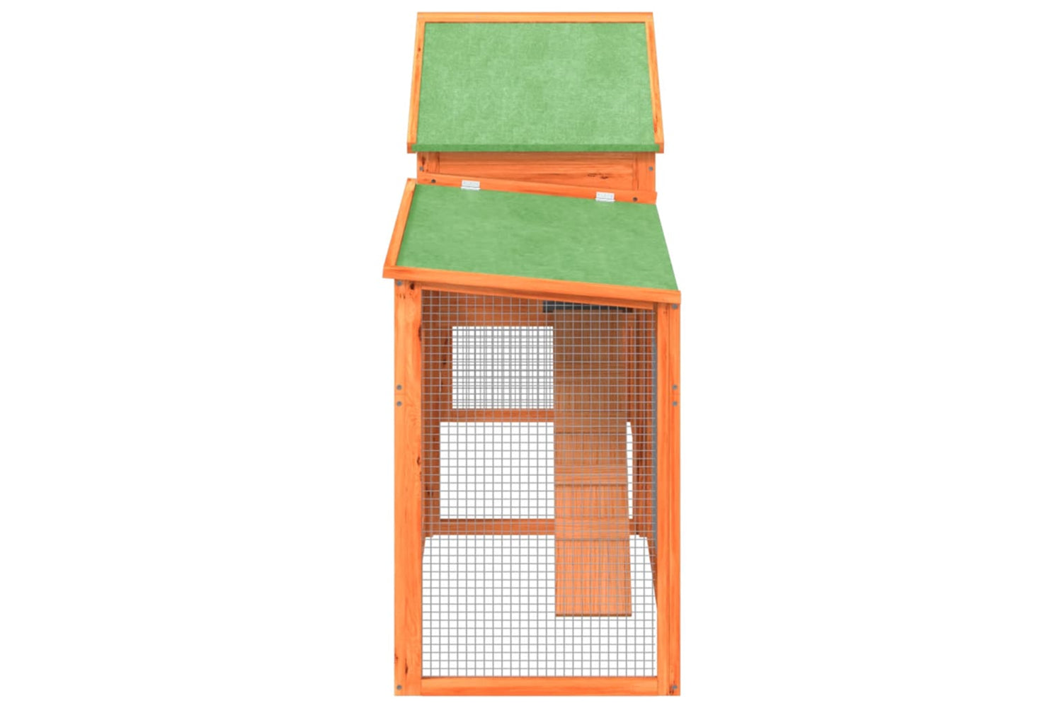 vidaXL 172276 Rabbit Hutch Brown 185.5x60.5x109.5cm Solid Wood Pine-5