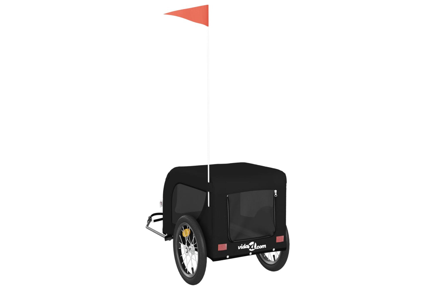 Vidaxl 94003 Pet Bike Trailer Black Oxford Fabric And Iron-6
