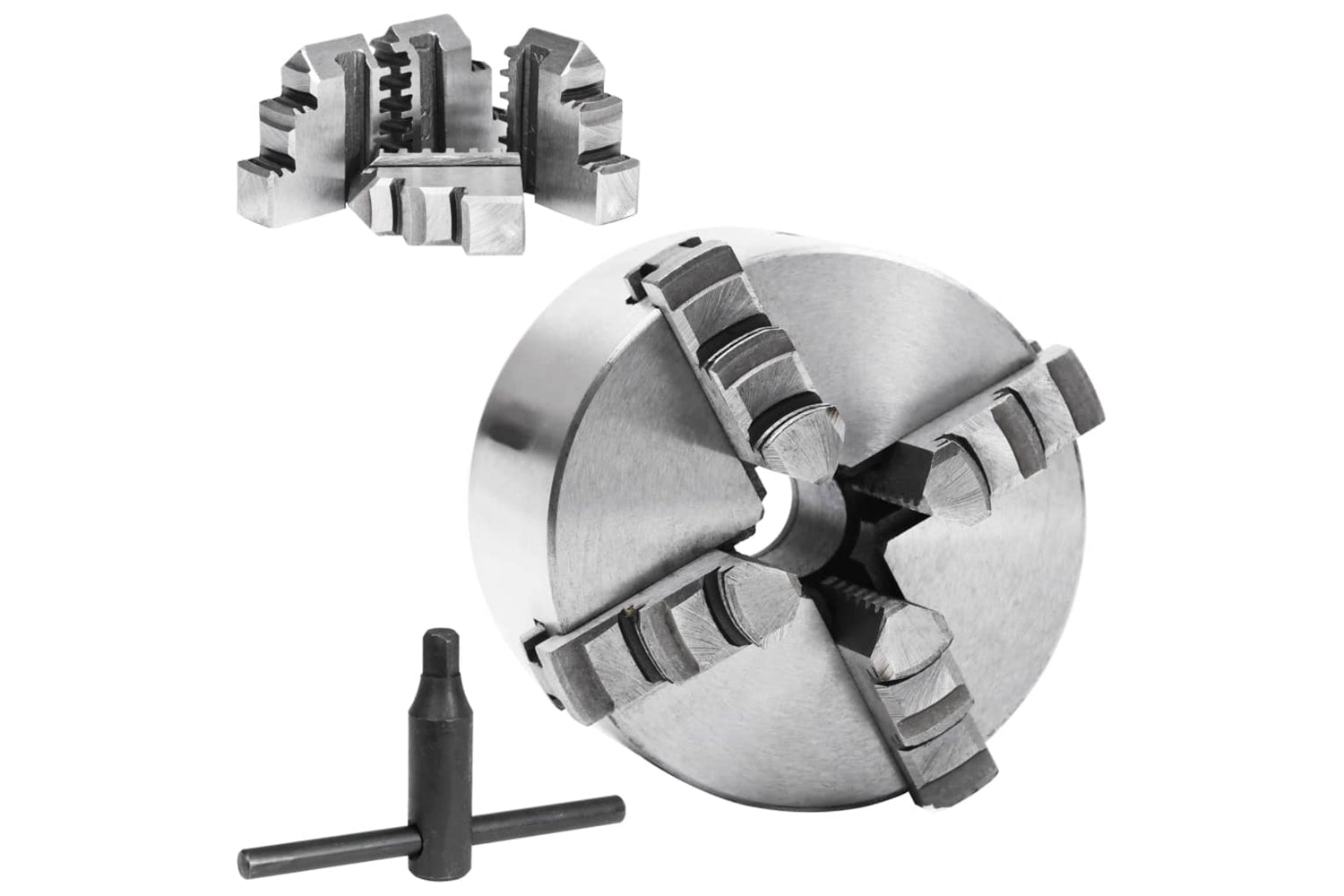 vidaXL 146709 4 Jaw Self-centering Lathe Chuck 100mm Steel-2