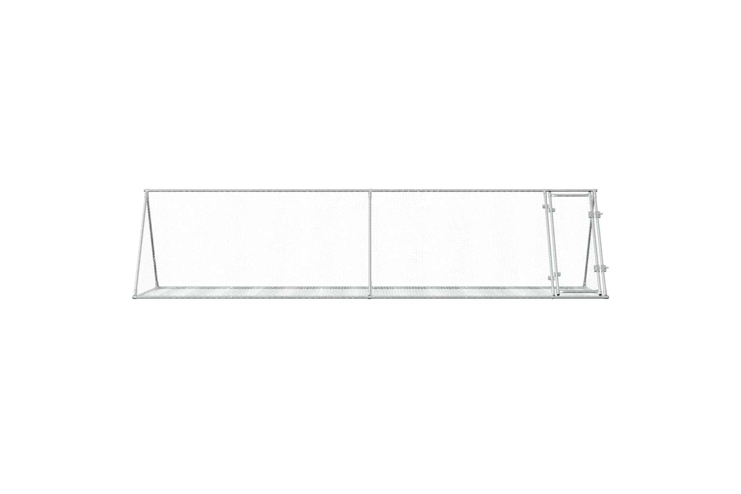 vidaXL 3281531 Rabbit Cage Silver 400x105x91cm Galvanised Steel-3