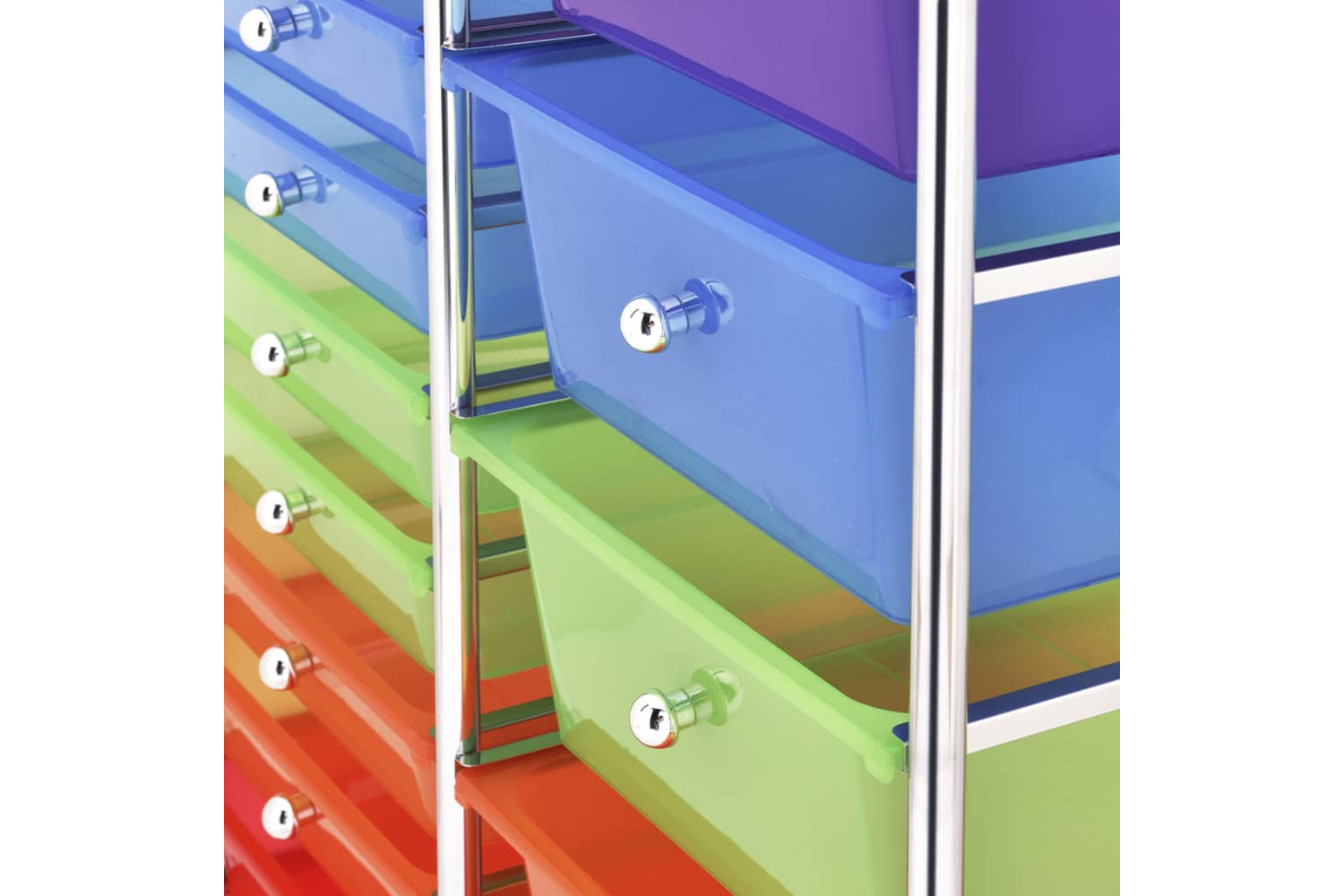 Vidaxl 320410 Xxl 15-drawer Mobile Storage Trolley Multicolour Plastic-8