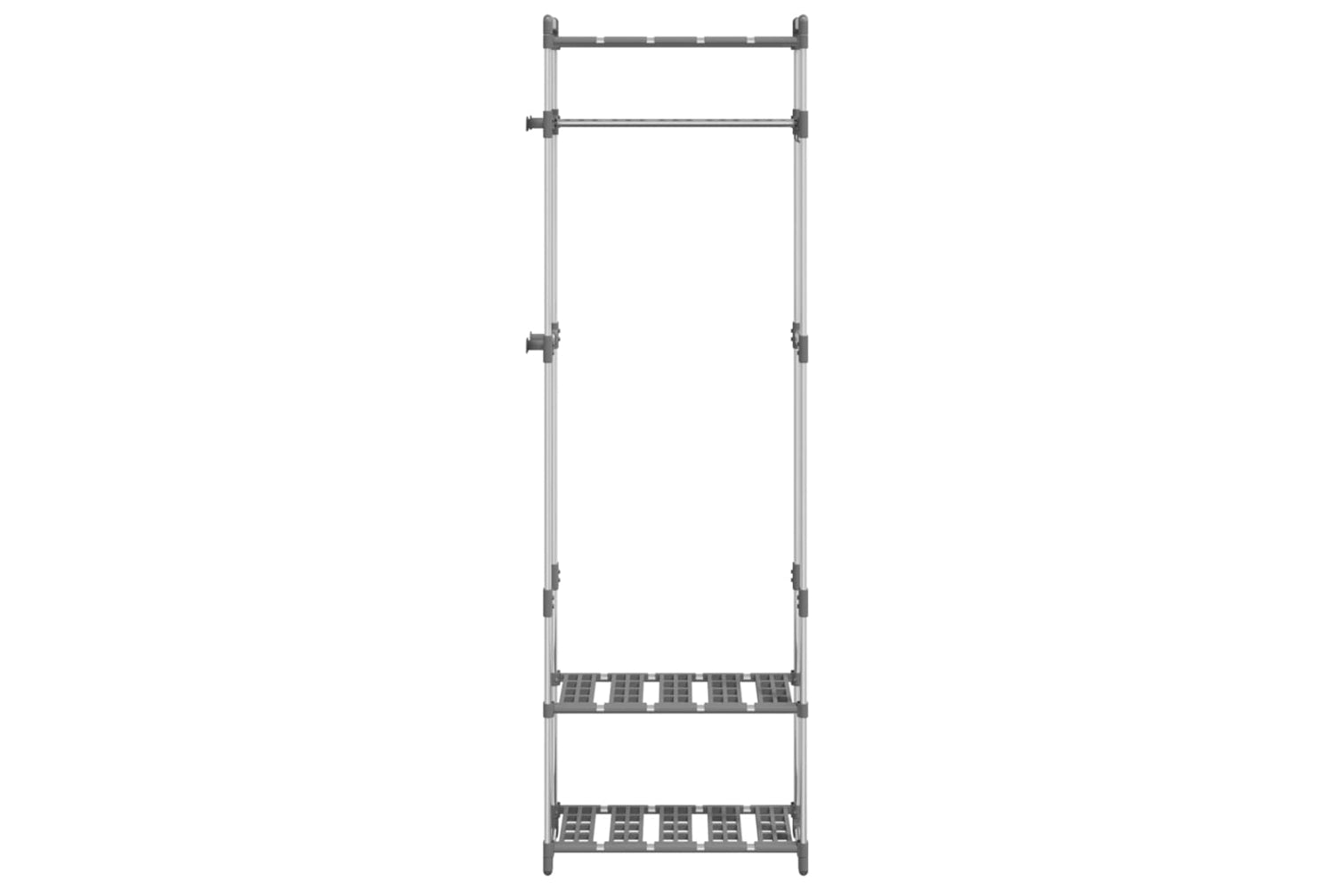 vidaXL 344385 3-tier Clothes Rack Silver 59x29x192cm Aluminium-2