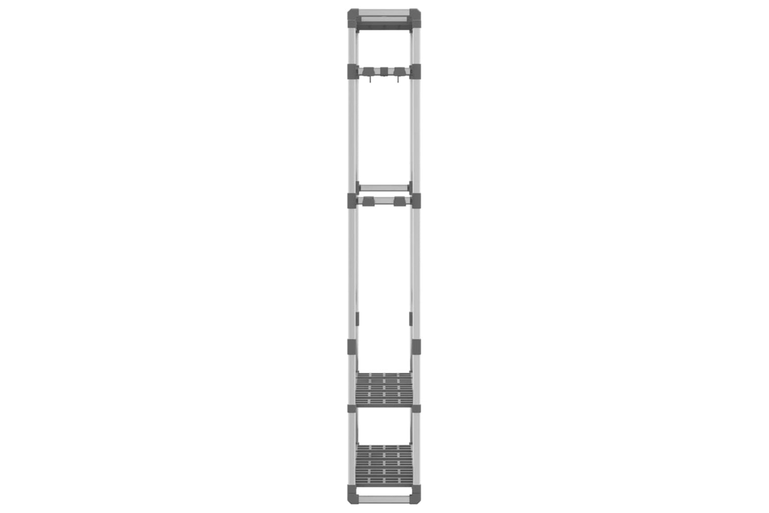 vidaXL 344385 3-tier Clothes Rack Silver 59x29x192cm Aluminium-3