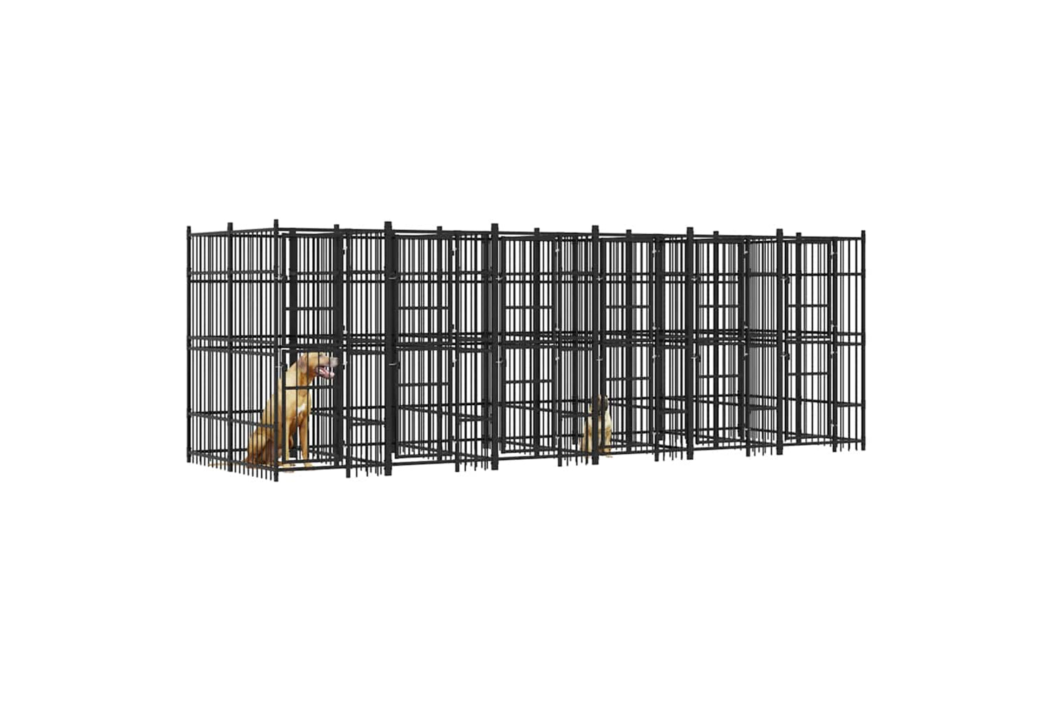 Vidaxl 3097941 Outdoor Dog Kennel Steel 11.06 M2-3