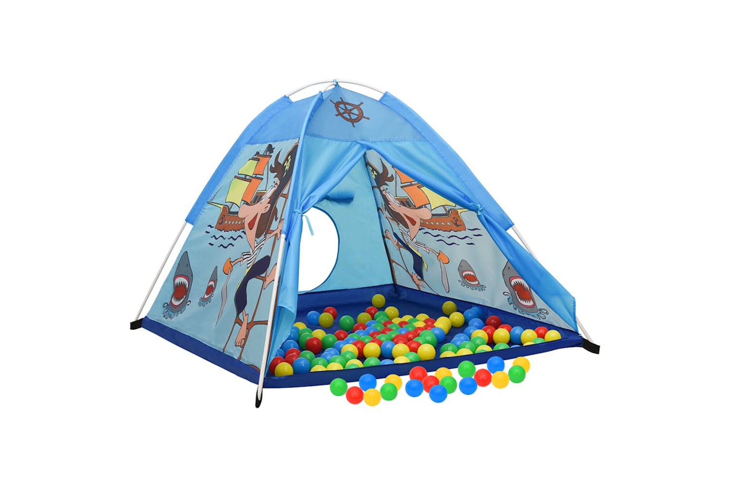 Vidaxl Children Play Tent Blue 120x120x90 Cm-3