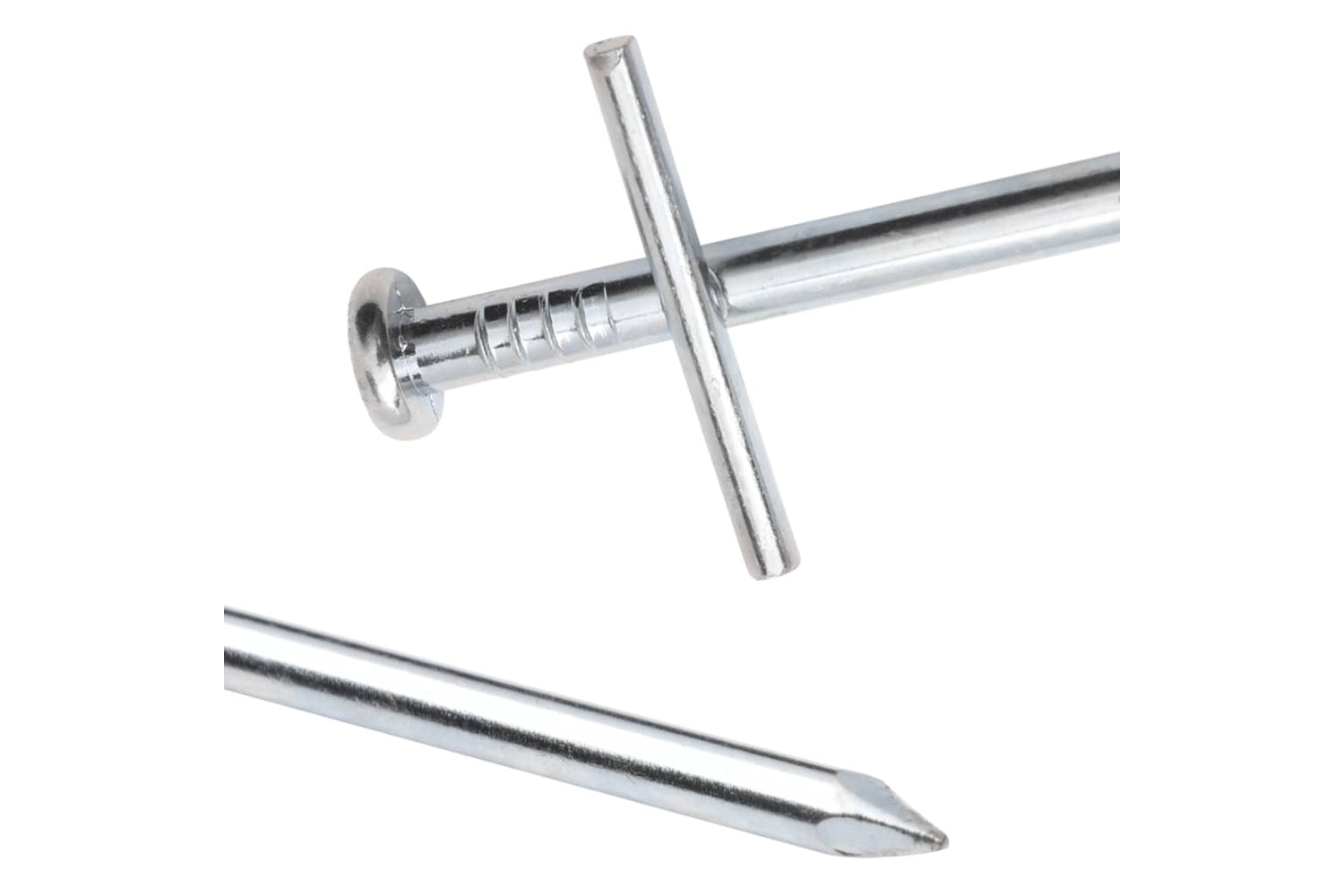 vidaXL 4009340 Tent Pegs 24 Pcs 29.5cm x 6mm Galvanised Steel-4