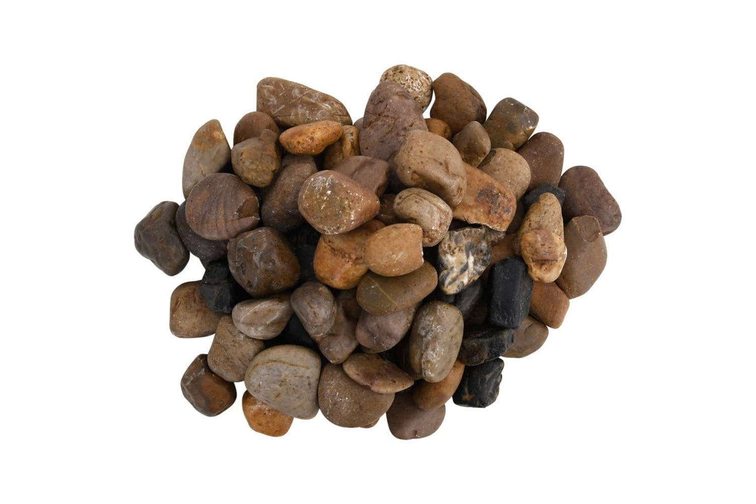 vidaXL 3217194 Polished Pebbles 10 Kg Mixed Colour 2-5cm-3