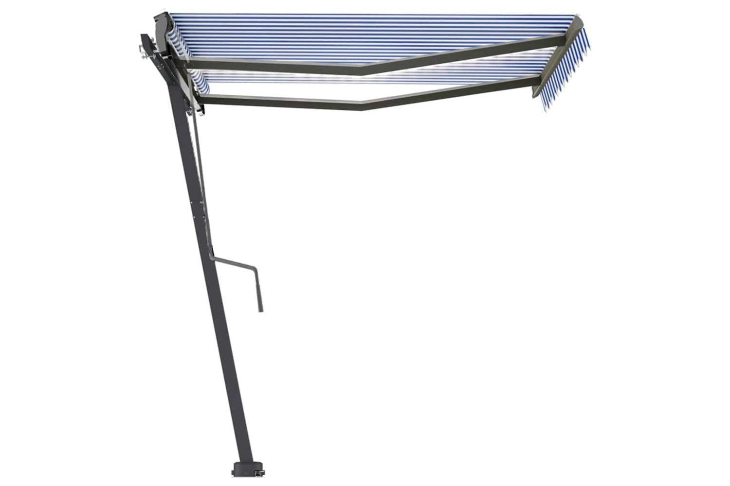 Vidaxl Manual Retractable Awning With Led 300x250 Cm Blue And White-3