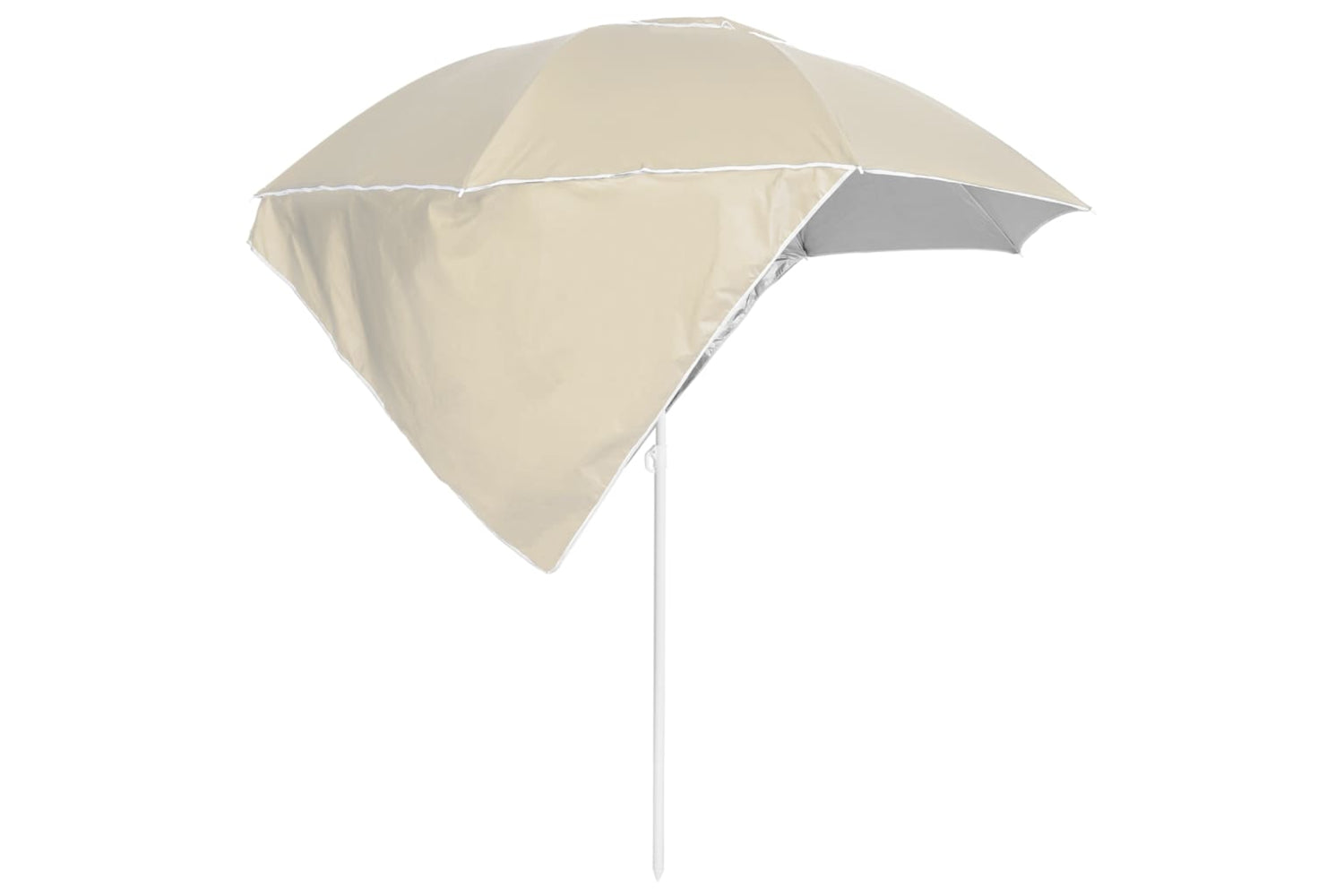 vidaXL 318836 Beach Umbrella With Side Walls Sand 215cm-3