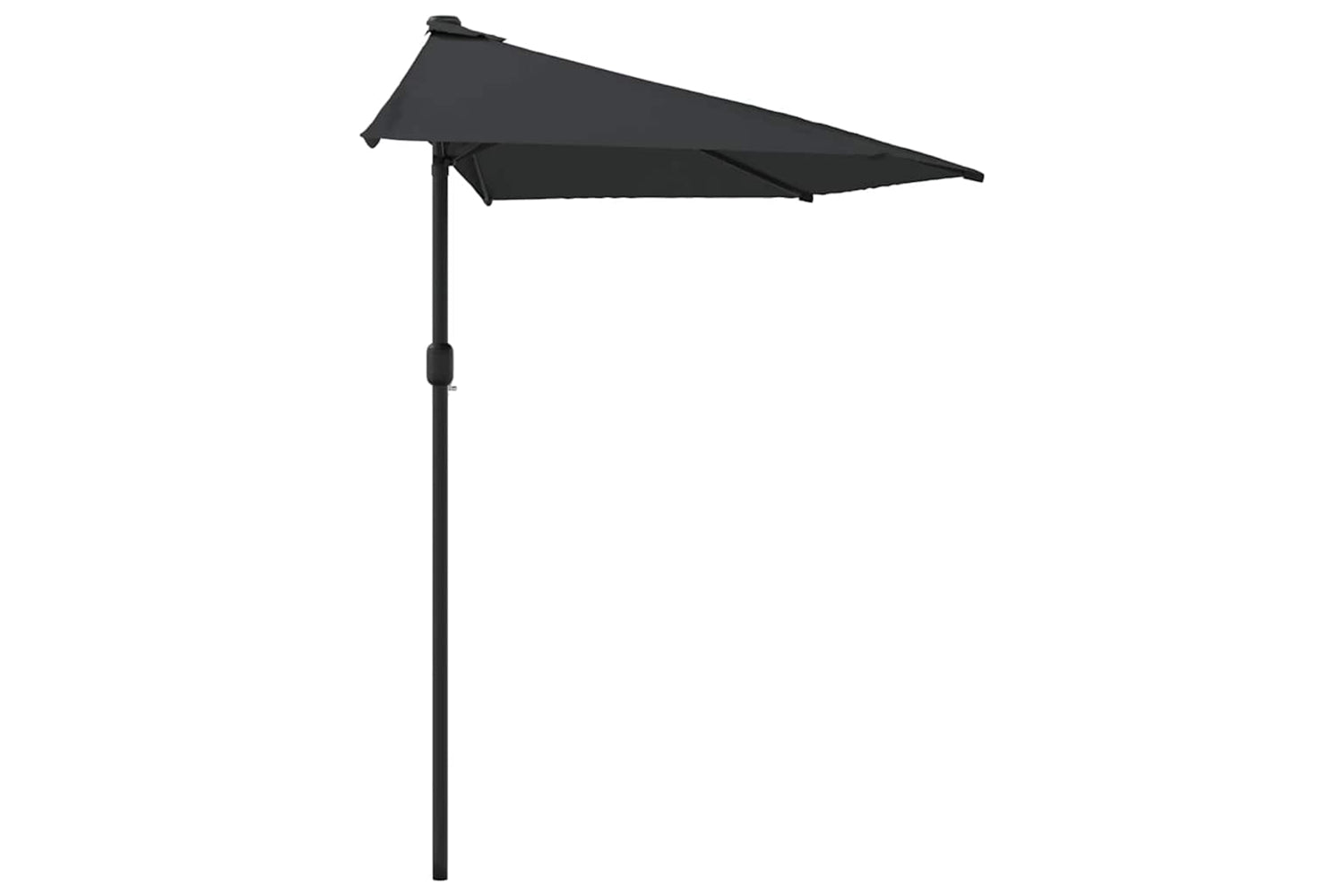 vidaXL 312500 Balcony Parasol With Aluminium Pole Black 270x144x222cm Half-3