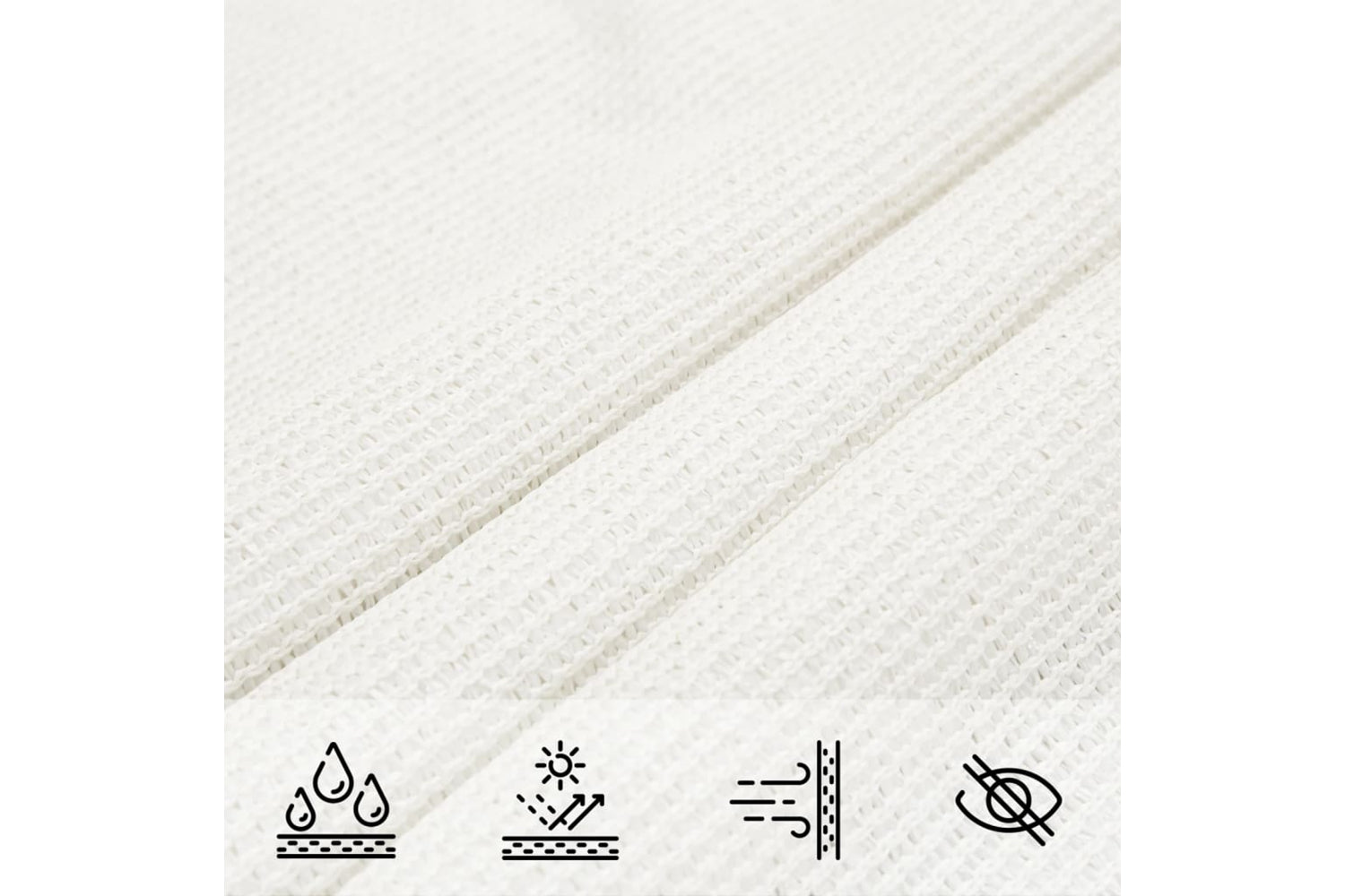 vidaXL 311259 Sunshade Sail 160 G/mÂ² White 4x4x5.8 M Hdpe-6