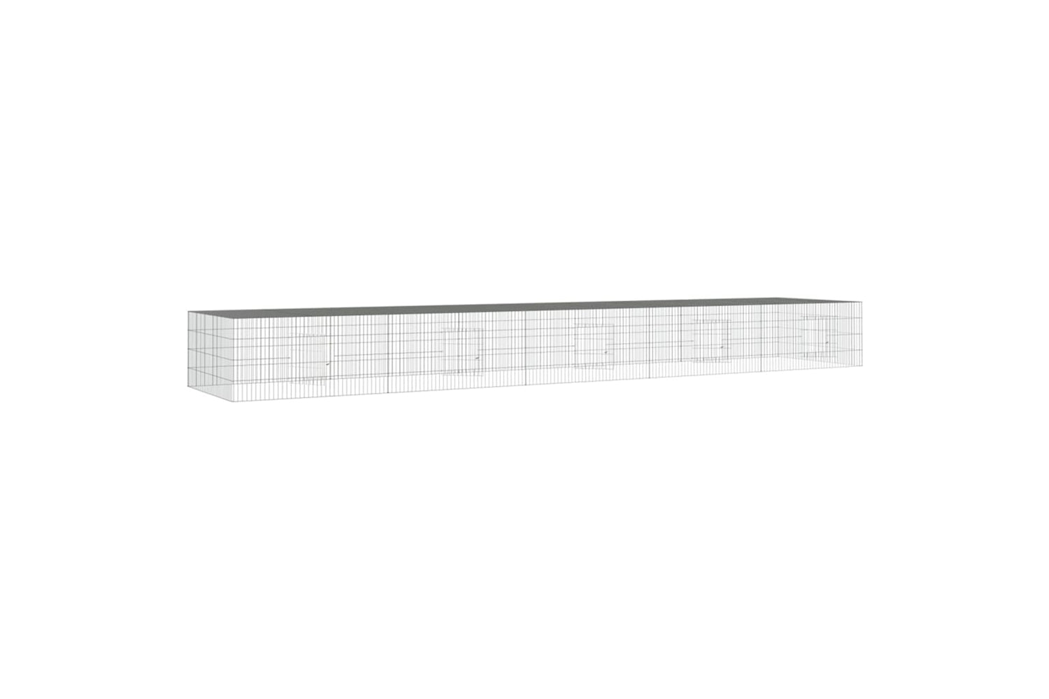 vidaXL 171566 5-panel Rabbit Cage 541x109x54cm Galvanised Iron-3