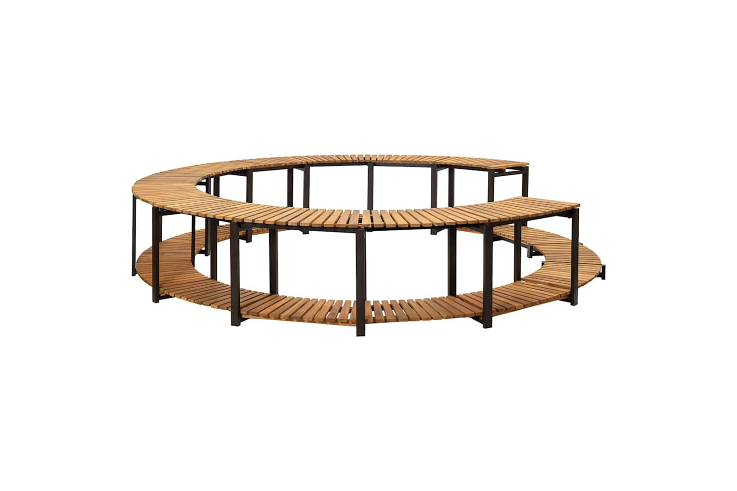 vidaXL 310091 Spa Surround 273x53cm Solid Acacia Wood-3