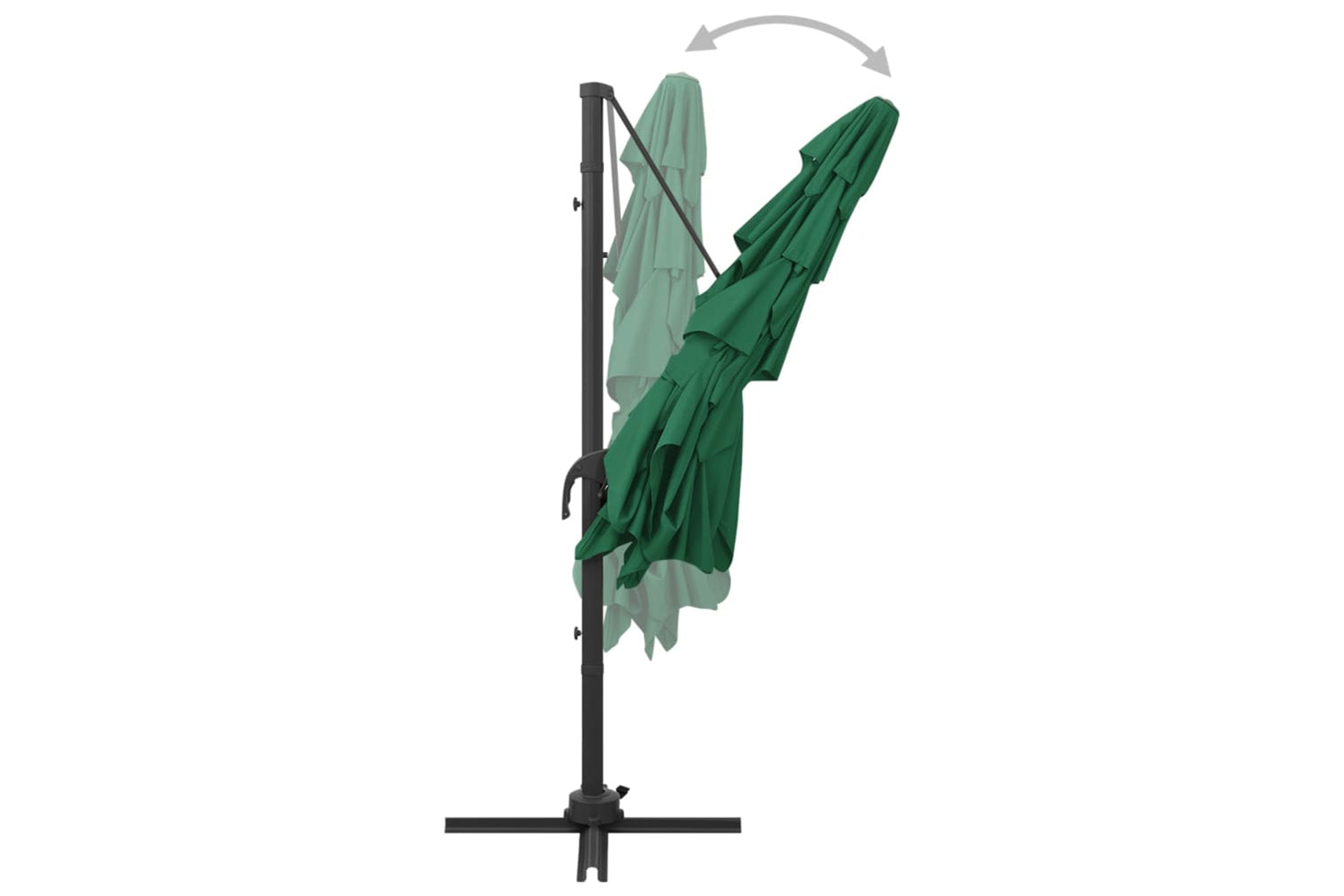 vidaXL 313821 4-tier Parasol With Aluminium Pole Green 250x250cm-6
