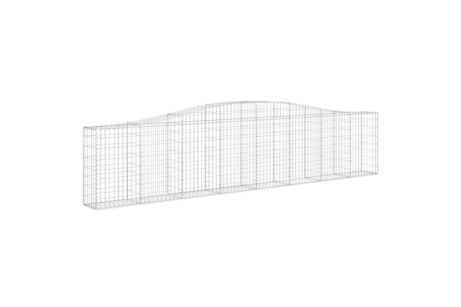 vidaXL 3145817 Arched Gabion Baskets 6 Pcs 400x30x80/100cm Galvanised Iron-2