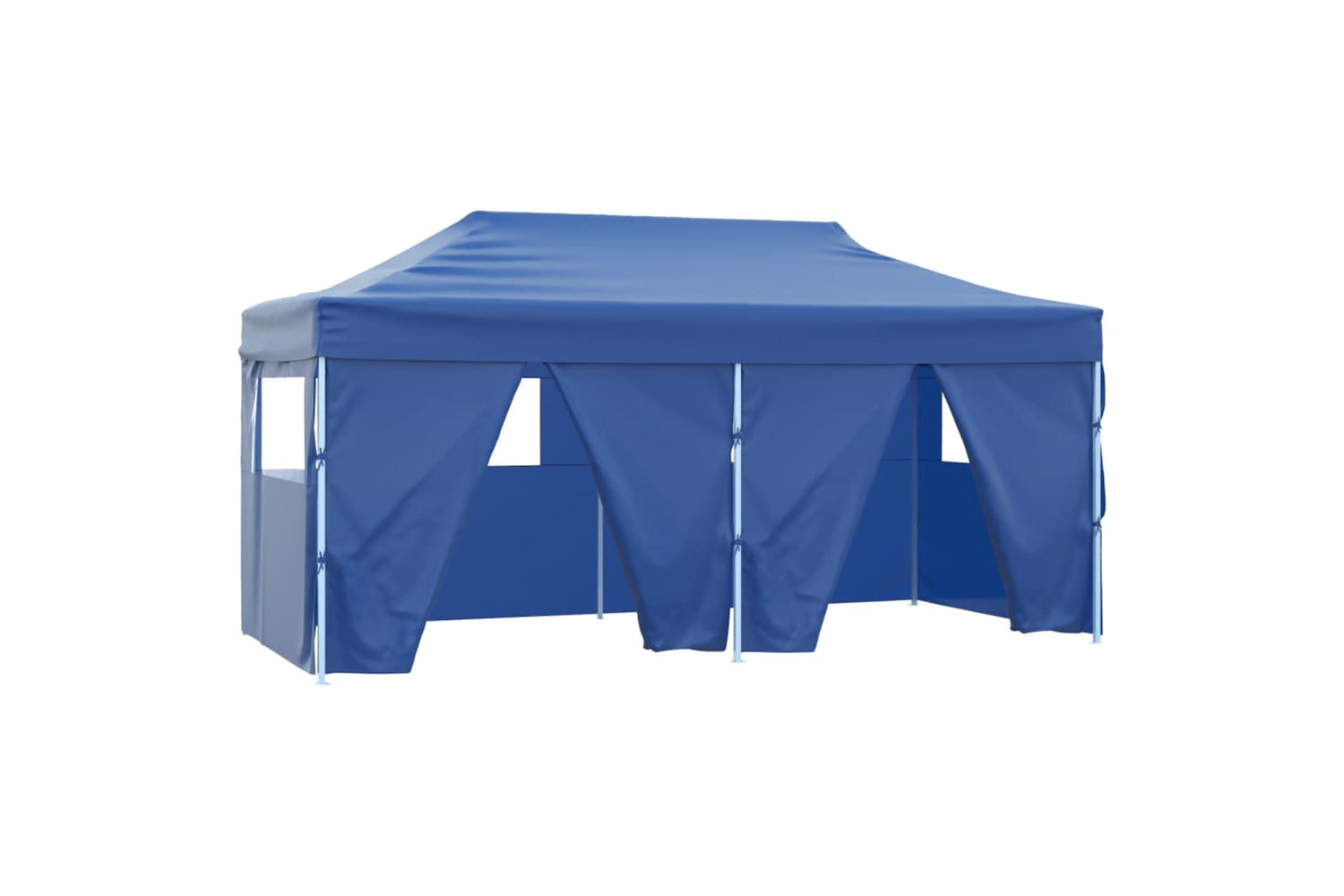 Vidaxl Professional Folding Party Tent With 4 Sidewalls 3x6 M Steel Blue-2