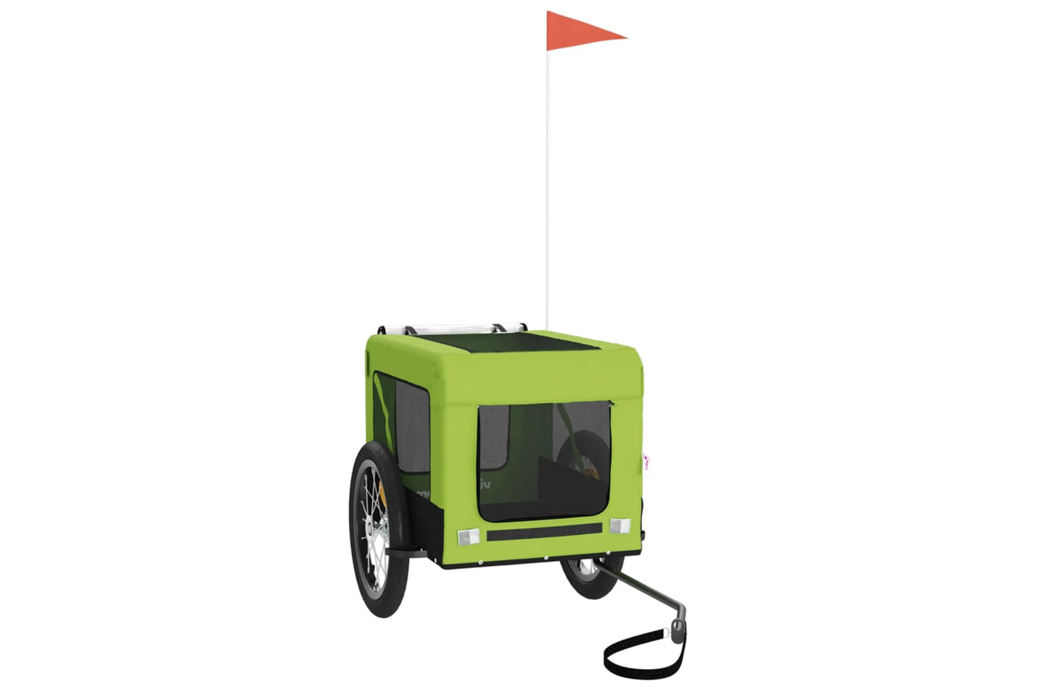 Vidaxl 93920 Pet Bike Trailer Green And Black Oxford Fabric And Iron-2