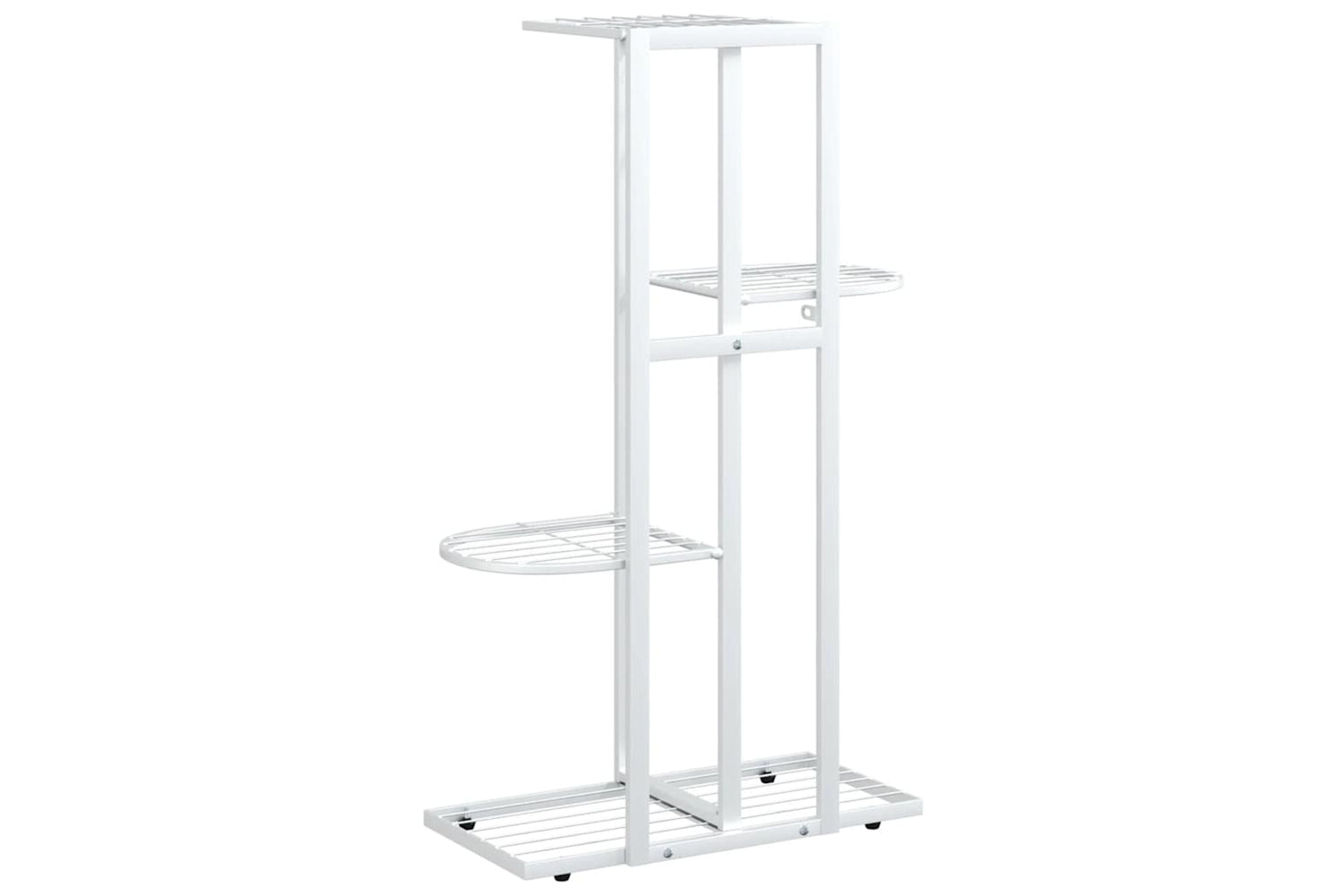 vidaXL 336109 4-floor Flower Stand 43x22x76cm White Metal-6