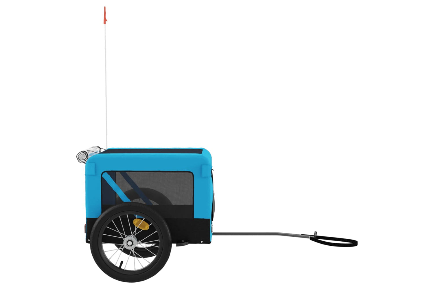 Vidaxl 93918 Pet Bike Trailer Blue And Black Oxford Fabric&iron-6