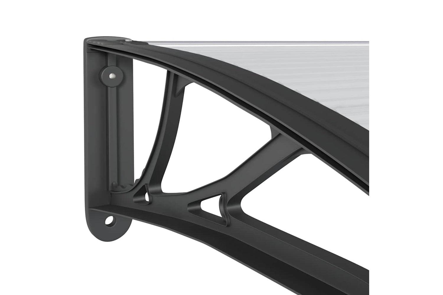 vidaXL Door Canopy Black 150x100cm Polycarbonate-5