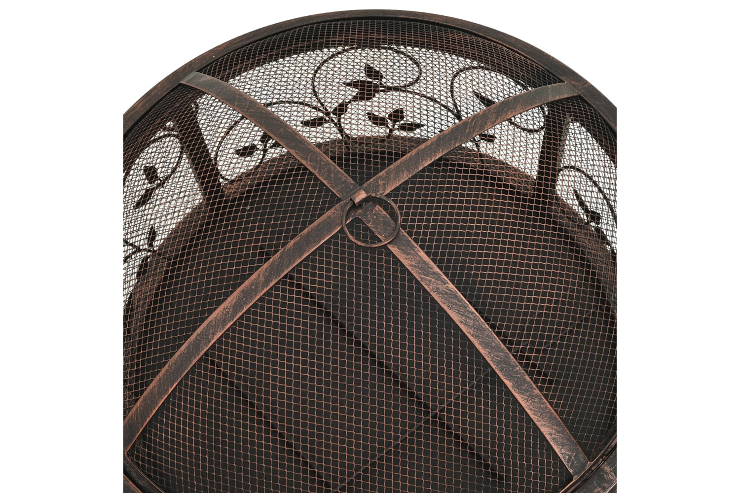 vidaXL 311891 Rustic Fire Pit With Poker 67.5cm Xxl Steel-5