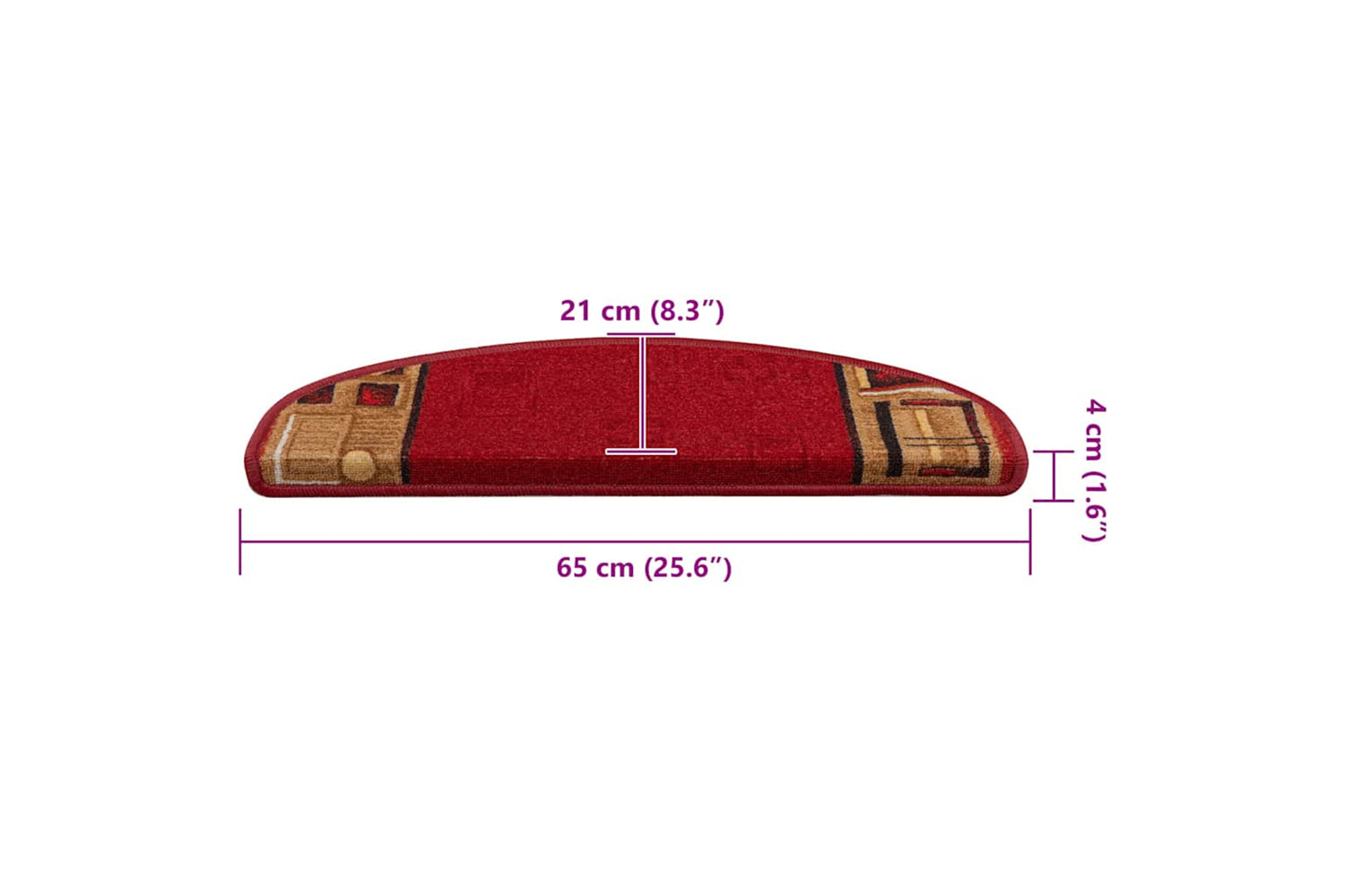 vidaXL 322410 Self-adhesive Stair Mats 15 Pcs Red 65x21x4cm-9