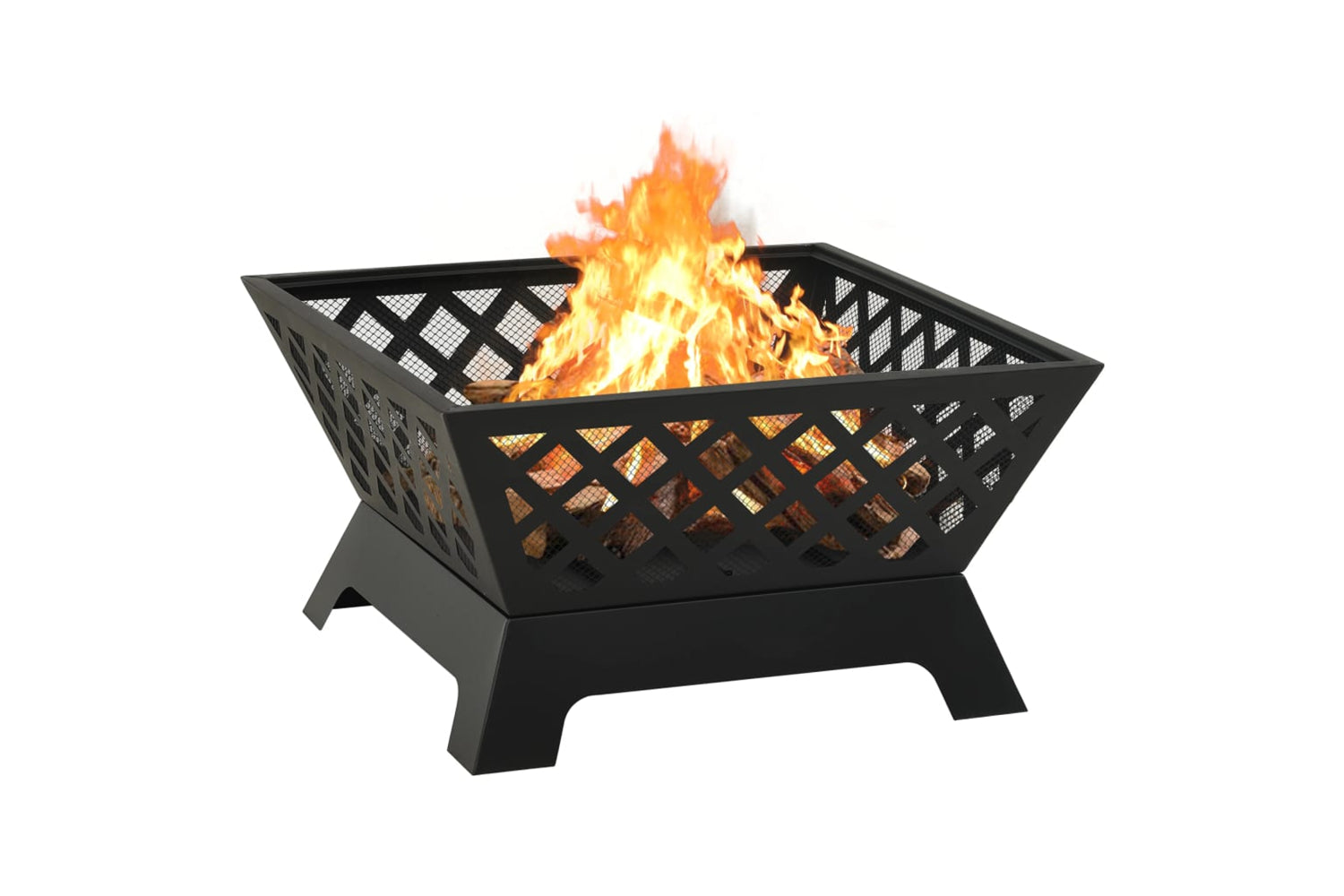 vidaXL 311894 Fire Pit With Poker 64cm Xxl Steel-4