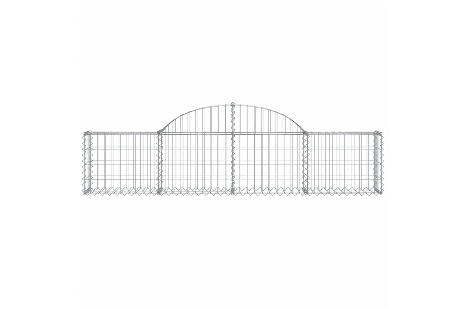 vidaXL 3146051 Arched Gabion Baskets 6 Pcs 200x30x40/60cm Galvanised Iron-3