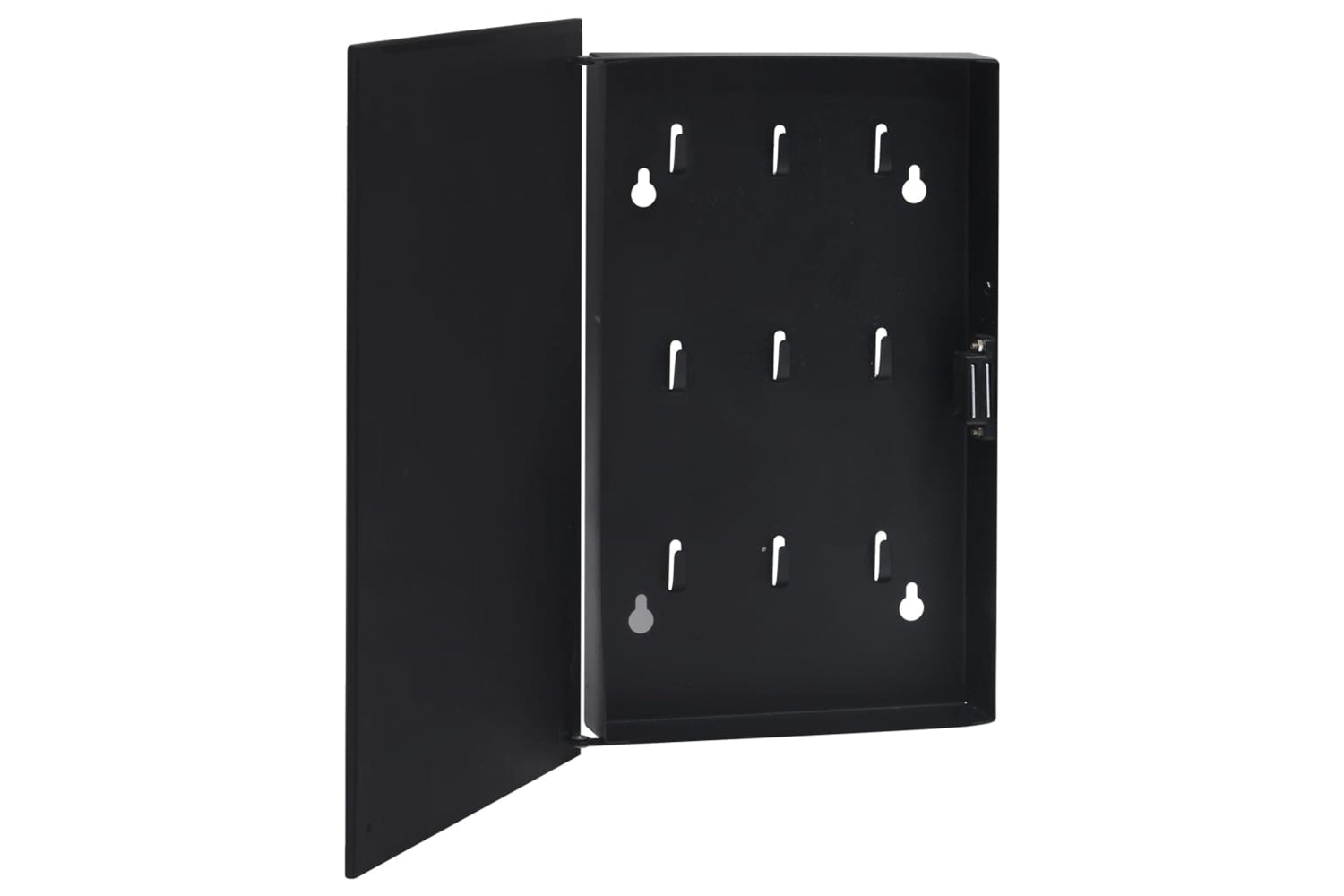 Vidaxl Key Box With Magnetic Board Black 30x20x5.5 Cm-4