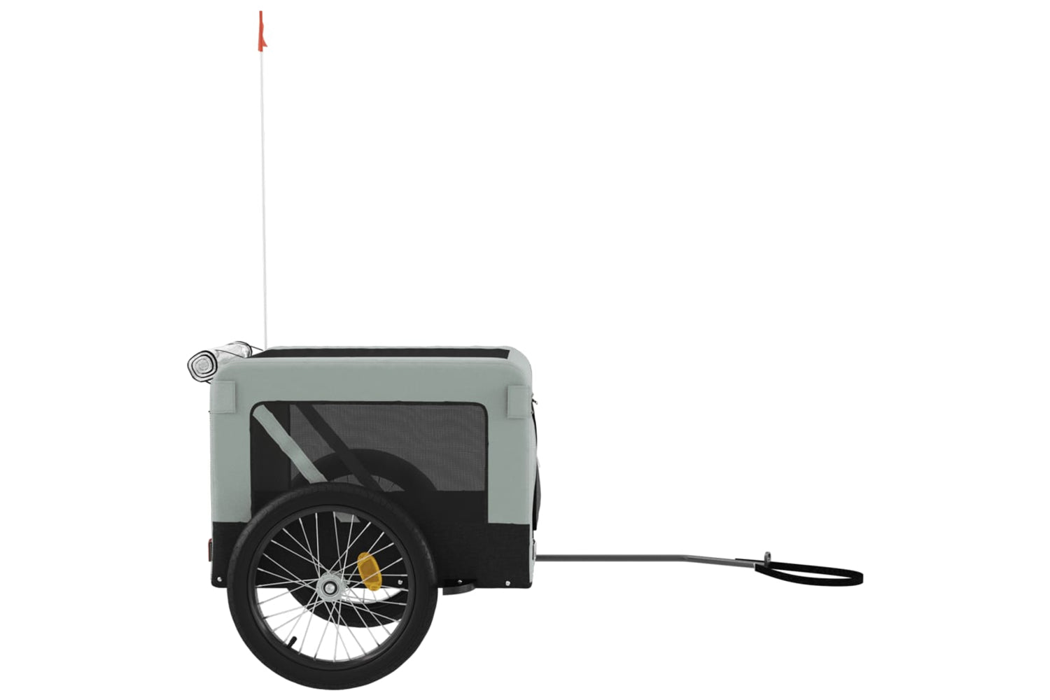 Vidaxl 93923 Pet Bike Trailer Grey And Black Oxford Fabric&iron-6