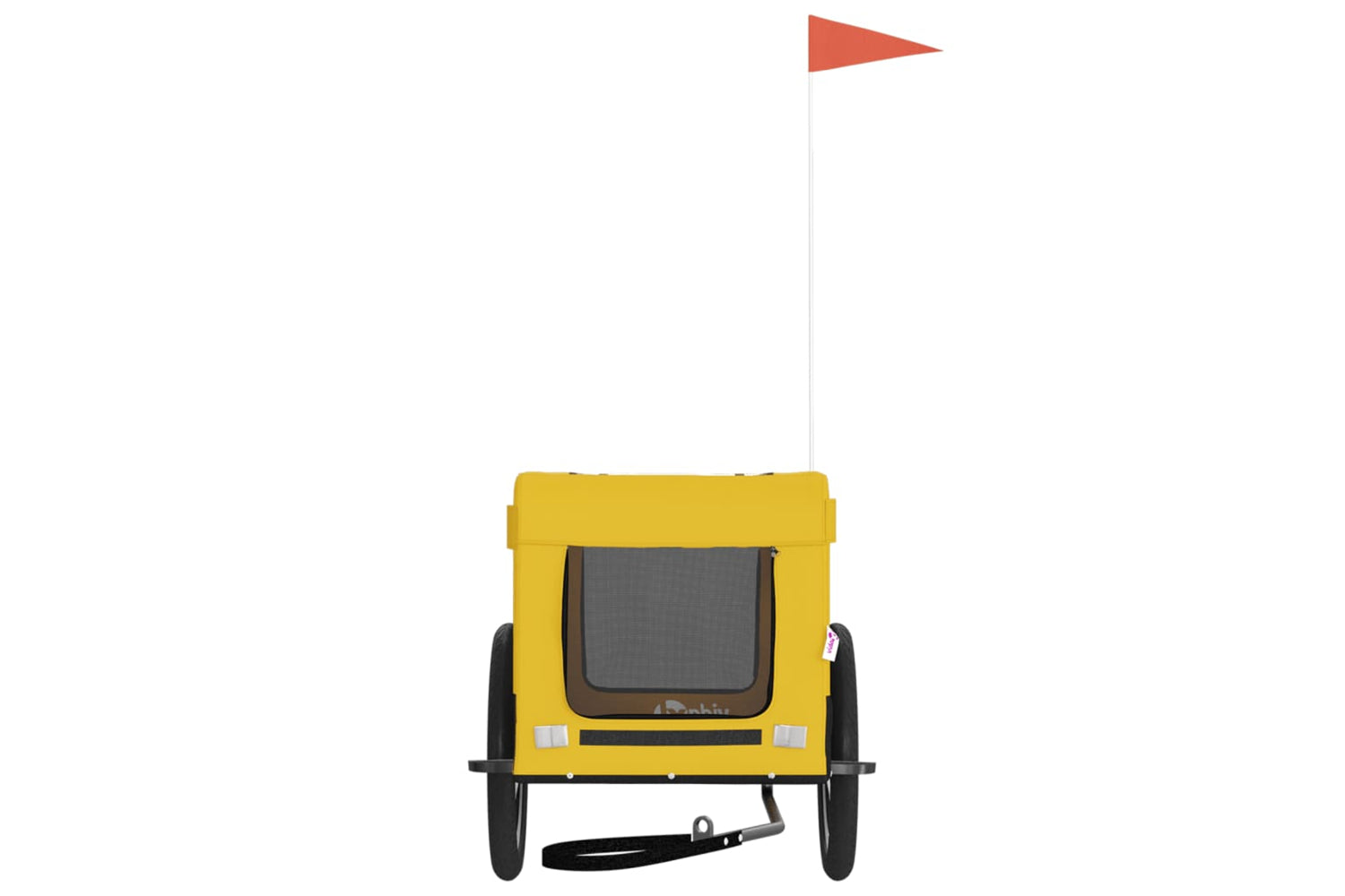 Vidaxl 93917 Pet Bike Trailer Yellow And Black Oxford Fabric&iron-4