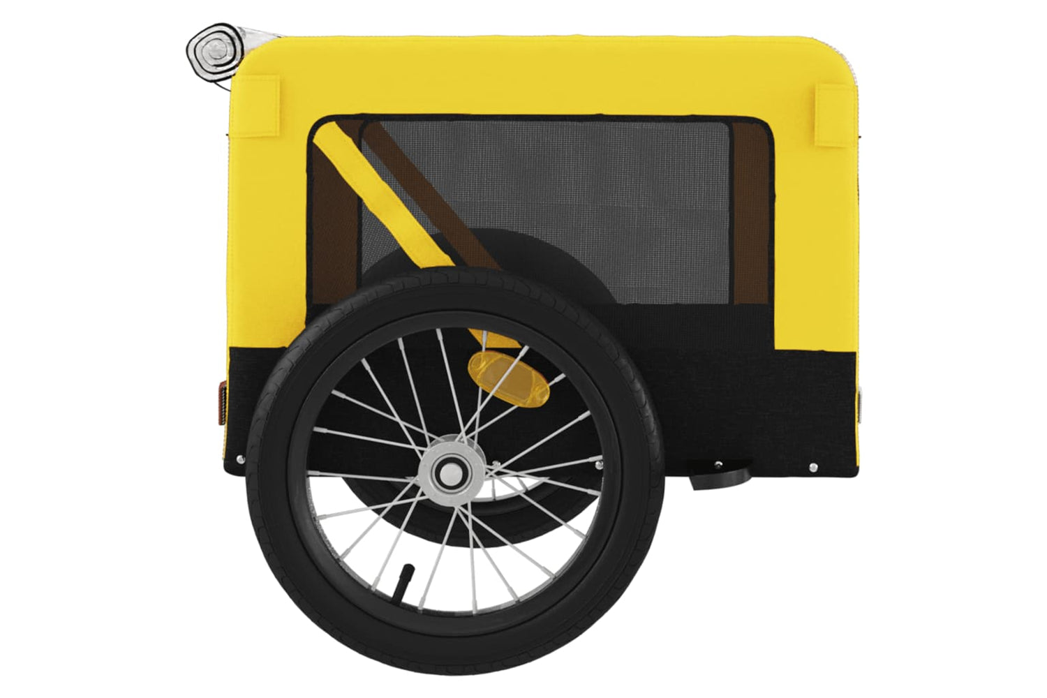 Vidaxl 93917 Pet Bike Trailer Yellow And Black Oxford Fabric&iron-7