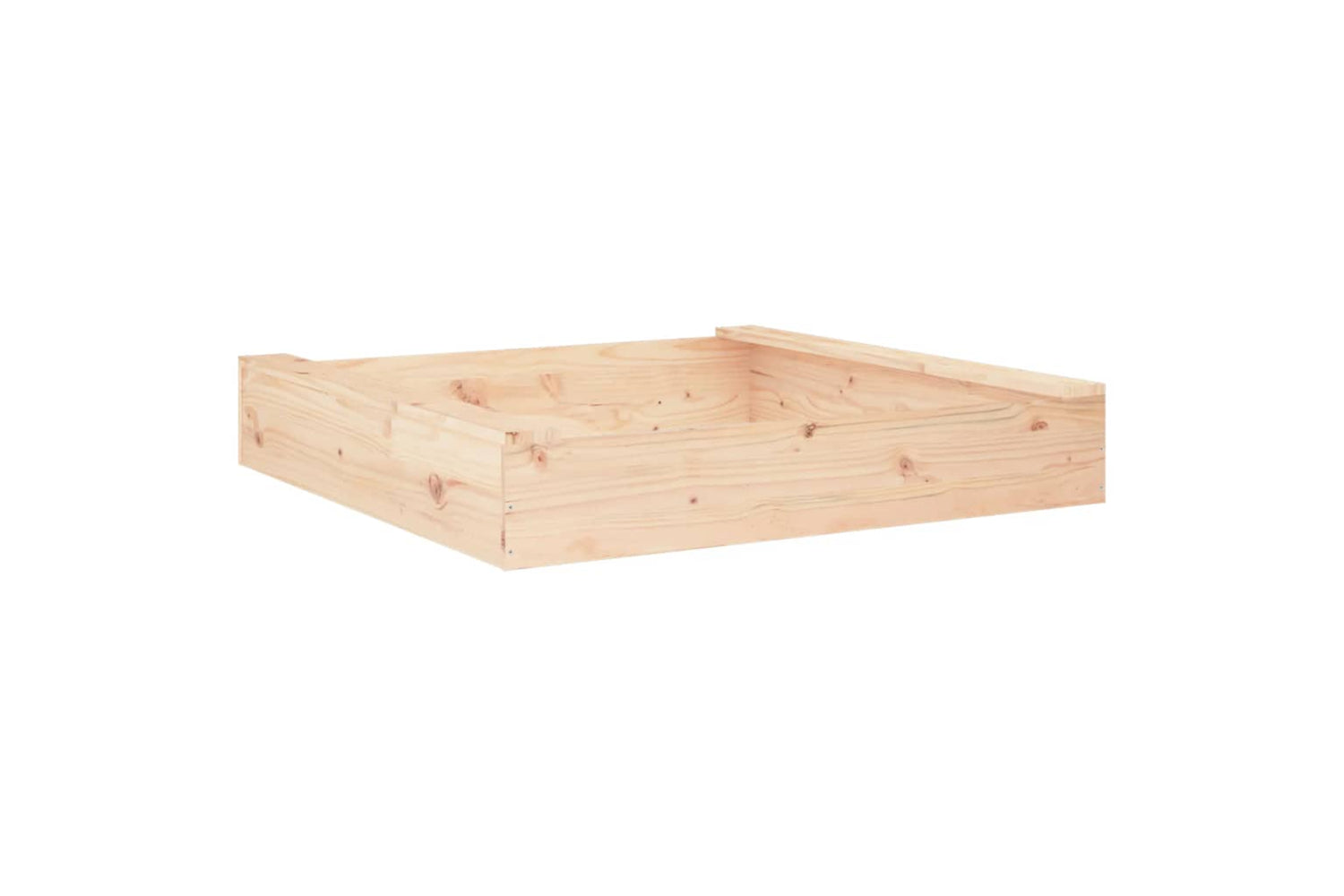 vidaXL 825030 Sandbox With Seats Square Solid Wood Pine-5