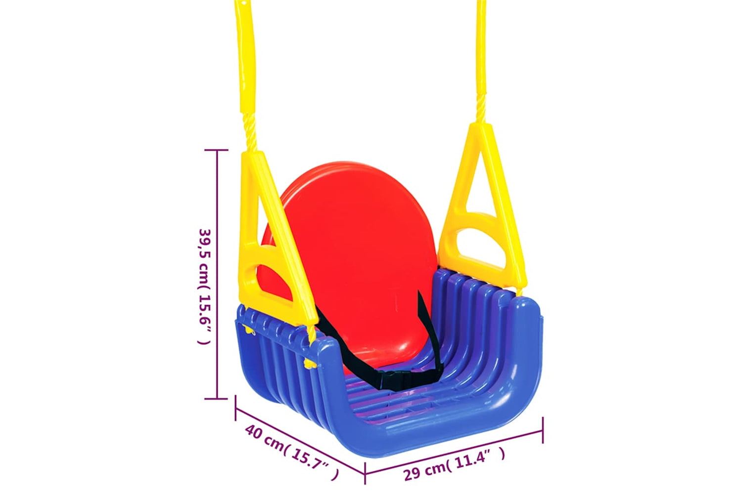 Vidaxl 3-in-1 Swing Seat For Children 29x40x39.5 Cm Polypropylene-5