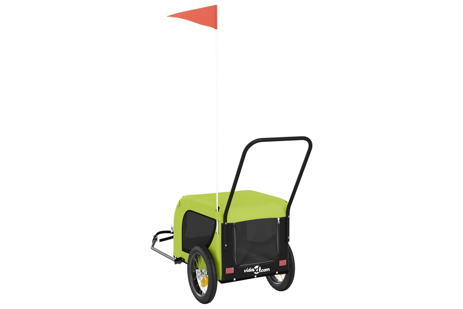 Vidaxl 94018 Pet Bike Trailer Green And Black Oxford Fabric And Iron-6