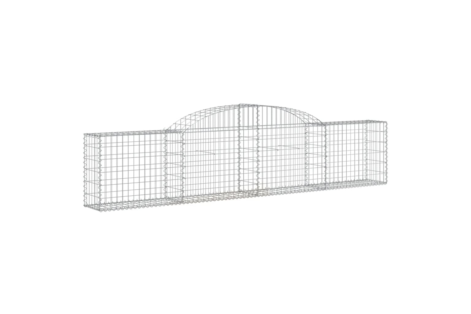 vidaXL 3146491 Arched Gabion Baskets 8 Pcs 300x30x60/80cm Galvanised Iron-2