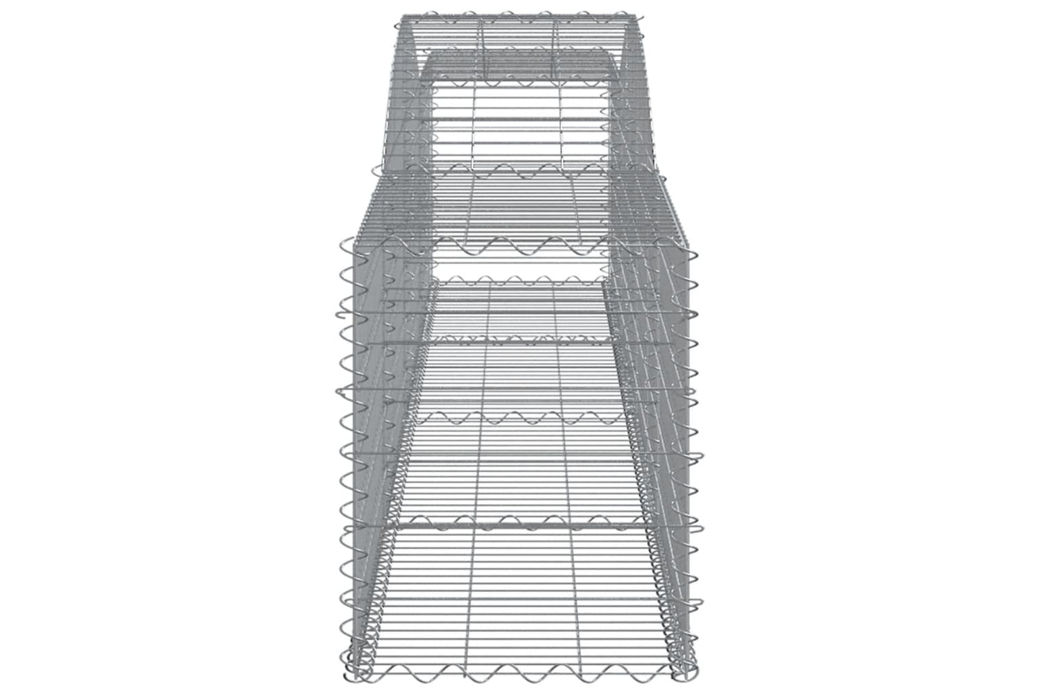 vidaXL 3146977 Arched Gabion Baskets 9 Pcs 400x50x60/80cm Galvanised Iron-4